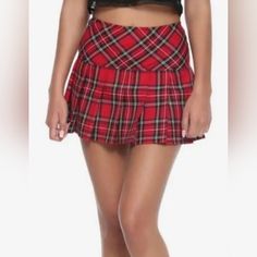 Royal Bones Red Plaid Pleated Skirt Size Small. Daang Goodman Nyc Punk. Never Worn, Just Tried On. Ask Me Any Questions! :) Punk Pleated Skirt For School, Punk Style Pleated Skirt For School, Red Punk Skirt For Fall, Red Fitted Mini Skirt Punk Style, Edgy Pleated Skirt For School, Red Rock Style Mini Skirt, Red Rock Mini Skirt, Rock Style Red Mini Skirt, Edgy Mini Skirt Bottoms For School