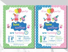 peppa pig birthday party invitation