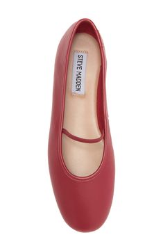 Made from buttery-soft leather that molds to your feet with wear, these always-trending ballet flats feature a slender elastic strap for a secure fit. Leather upper/synthetic lining/rubber sole Imported Womens Ballet Flats, Leather Ballet Flats, Ballet Flat, Ballet Flats, Red Leather, Soft Leather, Nordstrom Rack, Steve Madden, Rubber Sole