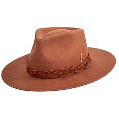 The Aspen Wide Brim Felt Fedora Hat is here to make a statement. This rancher-style hat is the perfect rustic piece to sport for your days in the great outdoors. Spice up any look with our unique braided leather matchstick band and wide smooth brim. Womens Fedora Hat, Wide Brim Felt Hat, American Hat Makers, American Hat, Outback Hat, Mens Hats Fashion, Womens Fedora, Straw Fedora Hat, Fedora Hat Women