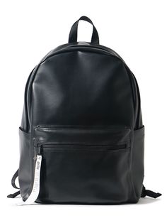 Editor's NotesMade from durable vegan leather, this backpack is modern and practical for daily use. It's fitted with plenty of pockets, both internal and external and also secure space to keep laptop.- Top handle- Zipper closure- One front zipped pocket- Two side pockets- Adjustable shoulder straps- Unisex wear- Fitted 17 laptopMeasurements (in.) One size- Width: 13.0 in.- Height: 18.1 in.   - Depth: 12.6 in.- Weight: 2.4 lbs- Capacity: 33LComposition & Care- 100% Vegan leather- Refer to the School Backpack With Adjustable Straps In Faux Leather, School Backpack With Adjustable Strap And Faux Leather, Modern Faux Leather Backpack For Travel, Versatile Leather Backpack For Back To School, Modern Faux Leather Backpack, School Backpack With Zipper In Faux Leather, Faux Leather Backpack With Adjustable Strap, Modern Faux Leather Backpack For School, Travel Backpack With Zipper Pocket In Faux Leather