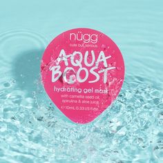 Beauty product photography for Nugg Beauty. Hydrating face mask image with water spash, ripples and droplets. Content creation by Precious Brands, UK specialised agency. Face Mask Beauty, Beauty Face Mask, Mask Images, Aloe Juice, Hydrating Face Mask, Water Splash, Gel Mask