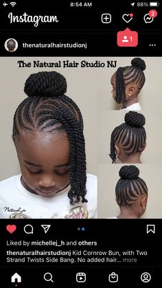 Braided Updo For Black Kids, Little Black Girls Braided Hairstyles For Kids Natural, Cornrows Kids Girl Hairstyles, Kids Braids Natural Hair, Easy Braid Styles For Black Girls Kids, Cornrows For Kids Black Children Hair, Natural Cornrow Hairstyles For Kids, Twist Styles For Kids, Natural Cornrow Hairstyles For School