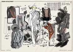 an image of fashion sketches from the fall 2009 collection