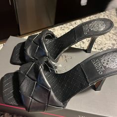 Brand New, Never Worn, Still In The Box. Cute, Black. Peep Toe, Size 8, Pumps. Black Lace-up Open Toe Sandals With Padded Heel, Black Slip-on Heels With Removable Insole, Synthetic Open Toe Mules With 4-inch Heel, Black Peep Toe Heels, Michael Kors Open-toe Heels With Padded Heel, Vince Camuto Shoes, Vince Camuto, Cute Black, The Box