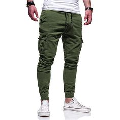 Season:Spring  Summer; Fabric:Polyester; Gender:Men's; Style:Sports,Fashion; Occasion:Holiday,Daily,Casual; Fit Type:Regular Fit; Function:Breathable,Comfort; Waistline:Mid Waist; Pattern:Plain; Design:Elastic Waist,Elastic Cuff,Multi Pocket,Drawstring; Pants Type:Trousers,Cargo Pants,Cargo Trousers; Fly Type:Drawstring,Elasticity; Front page:FF; Listing Date:07/27/2023; Hips:; Length:; Waist:; Fit US Size:null; Fit UK Size:null; Fit EU Size:null Green Cotton Cargo Pants For Sports, Fitted Cotton Joggers With Drawstring, Casual Non-stretch Pants For Gym, Green Joggers With Pockets For Leisure, Stretch Khaki Pants With Drawstring, Green Casual Fitted Joggers, Khaki Cotton Cargo Pants For Sports, Stretch Cargo Pants With Drawstring For Sports, Casual Green Pants For Gym