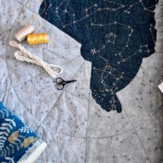 Haptic Lab City Constellation DIY Quilt Pattern, small or large - Lakes Makerie - Minneapolis, MN Constellation Quilt, Moon Quilt, Map Quilt, Start Quilting, Learn Embroidery, Quilting Thread, Safety Pins, Diy Quilt, Button Crafts