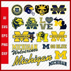 Michigan Wolverines SVG, NCAA National Collegiate Athletic Association Team Logo Clipart Bundle - #umich2022 #umich2023 #umich2024 #umich2025 #umich2026 #annarbor #pennstate #ohiostate #indiana #michiganstate #msu #eastlansing #rutgers #maryland #michiganfootball #michiganwolverines #explorepage #explore #saturday #saturdaygameday #college #cfb #collegefootball Michigan Detroit, Michigan M, Texas Photography, Michigan Football