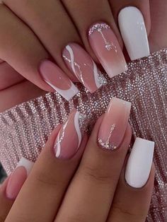 Full Cover Nail Tips, Fake Nails Long, Nagel Tips, Short Square Nails, Fake Nails With Glue, Her Nails, Stick On Nails, Nail Art Hacks, False Nail