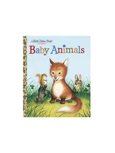 an illustrated book with the title baby animals