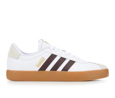 The Men's Adidas VL Court 3.0 Sneakers are a perfect fusion of style and comfort, designed to enhance your everyday look while providing the support you need for your active lifestyle. Canvas upper, Lace-up front, Rubber outsole, Synthetic leather 3-Stripes | Men's Adidas VL Court 3.0 Sneakers in White/Brown/Gum Size 9 Adidas Sneakers With Three Stripes And White Sole, Adidas Three Stripes Skateboarding Sneakers, White Leather Skate Shoes With Three Stripes, Classic Brown Adidas Sneakers, Sporty Brown Sneakers With Three Stripes Branding, Brown Sporty Sneakers With Three Stripes, Sporty Brown Sneakers With Three Stripes, Brown Casual Sneakers With Three Stripes, Casual Brown Sneakers With Three Stripes