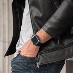 Style your Apple Watch with our everyday leather band. Crafted from the highest quality full-grain leather and stainless steel hardware. A minimal adapter (connector) that integrates seamlessly with the Apple Watch. With a modern design made to last a lifetime, the leather band will only look better with age. Modern Apple Watch Band With Leather Strap, Luxury Classic Leather Apple Watch Band, Modern White Leather Strap Apple Watch Band, Black Leather Strap Apple Watch Band For Everyday Use, Leather Watch Band With Adjustable Strap, Rectangular, Ultra Series, Apple Watch Ultra, Best Leather, Watch Ultra