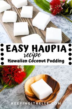 how to make easy haupia recipe with hawaiian coconut pudding