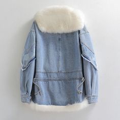 Do you love making a long-lasting style impression everywhere you go? Then, try out this warm denim jacket. With a denim construction and contrast fur patchwork in the collar and pocket, this women's jacket makes for a smart winter wardrobe investment. Don't regret it later. Go, grab it now!

Specifications




Type: Wide-waisted

Thickness: Thick （Winter)

Style: Thick Warm Fur

Style: Office Lady

Sleeve Style: Regular

Sleeve Length(cm): Full

Season: Winter

Place Of Origin: China (Mainland) Short Coats, Denim Patchwork, Fur Fashion, Style Office, Short Coat, Office Lady, Season Winter, Fox Fur, Office Ladies