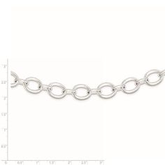 925 Sterling Silver Link Bracelet 7.5 Inch Chain Fancy Fine Jewelry Gifts For Women For Her Silver Cable Chain Sterling Silver Bracelet, Sterling Silver Bracelet With Cable Chain In Silver, Sterling Silver Cable Chain Bracelet In Silver, Sterling Silver Oval Link Charm Bracelet, Sterling Silver Bracelet With Cable Chain, Elegant Sterling Silver Bracelet With Rolo Chain, Oval Link Sterling Silver Charm Bracelet With Chain, Sterling Silver Oval Link Chain Charm Bracelet, Sterling Silver Bracelet With Oval Link Chain