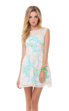 Morrison Lace Overlay Dress: Salisbury print Spring 2014 Lilly Pulitzer Resort Wear For Women, Spirit Board, Lace Overlay Dress, Overlay Dress, Lace Overlay