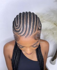 All Back Hairstyle, Braid Hairstyles Ideas, Braids And Twists, Feedin Braids, Ghana Weaving