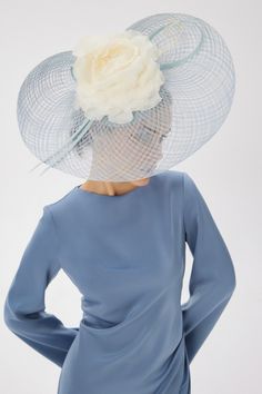 Exquisite Sinamay Fascinator Derby Hat for Women Blue with White Flower by MillinerySupplyShop. SB606/3110/2001 Women head accessories for weddings, routs, parties, derby. Ready-to-wear hats that respond to all the latest trends in fashion. Sinamay fascinator derby hat is a straightaway solution. Get ready for appreciative remarks and heads turning in your direction, these bow fascinators nicely emphasize your beauty with all the grace and allure. Light Blue Headpiece For Royal Ascot Party, Light Blue Headpieces For Royal Ascot, Formal Structured Crown Hat For Royal Ascot, Formal Costume Hat With Structured Crown For Royal Ascot, Elegant Light Blue Fascinator For Party, Formal Boater Hat For Royal Ascot, Light Blue Headpiece For Kentucky Derby Party, Light Blue Mini Hat For Kentucky Derby Party, Elegant Light Blue Party Fascinator