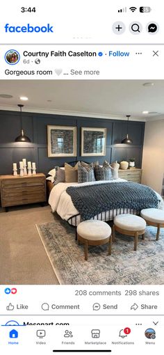 Basement Ideas Cozy, Basement Ideas For Teens, Beautiful Bedroom Decor, Cozy Basement, Finished Basement Ideas, Basement Design Ideas, Bedroom Decor Cozy, Master Room, Accent Wall Bedroom