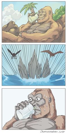 two panels showing different stages of an animal's life