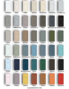 the different colors and sizes of doors