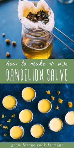 Homemade Medicinal Remedies, Medicinal Recipes Natural Remedies, Dried Dandelion Recipes, Dandelion Herbal Uses, Home Made Salve, Herbs For Joints Relief, All Natural Allergy Remedies, Diy Dandelion Salve, Diy Crafts With Nature