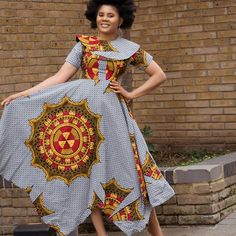 African Shirt Dress, African Maxi Dress, Classy Summer Dress, African Elegance, Ankara Maxi Dress, Ankara Dress Designs, Ankara Clothing, Vintage Red Dress, Dress Ankara