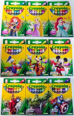 six crayola disney and mickey mouse coloring books