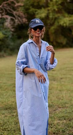 Light Blue Outfit Ideas, Oversized Shirtdress, Pop Pop Shirts, Shirt Dress Outfit, Summer 25, Maxi Shirts, Striped Shirt Dress, Aqua Dress, Maxi Shirt Dress