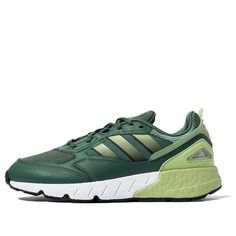 Adidas Originals ZX 1K Boost 2.0 GW6797 (SNKR/Low Top/Non-Slip/Wear-resistant) Sporty Green Fade-resistant Sneakers, Green Adidas Sneakers With Logo For Outdoor, Adidas Green Sneakers For Outdoor With Logo, Green Adidas Sneakers For Outdoor Activities, Adidas Green Sneakers With Logo For Outdoor, Adidas Green Running Shoes For Light Sports, Green Fade-resistant Running Shoes For Streetwear, Dynamic Green Adidas Sneakers, Adidas Green Sneakers With Air Cushioning