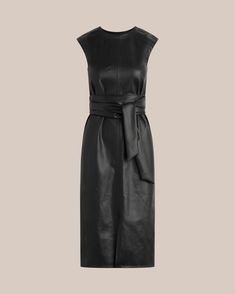 Tie Front Dress, Faux Leather Dress, Leather Dress, Dresses Xs, The Office, Date Night, Vegan Leather, Dresses For Work, Little Black Dress