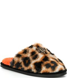 From Kurt Geiger London&#x2C; the Kensington Cheetah Print Faux Fur Slippers features:Faux fur polyester upperSlip-on closureRubber outsoleFlat heelImported. Holiday Finds, Kurt Geiger Shoes, Cute Streetwear, London Kensington, Kensington London, Faux Fur Slippers, Fur Slippers, Slippers Cozy, Nyc Apartment