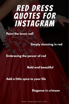 red dress quotes for instagram