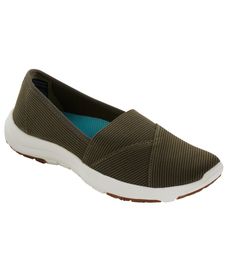 Take summer in stride with this stretchy, lightweight warm-weather slip-on shoe. Super-stretchy upper forms to your foot for incredible comfort and a great fit. Stretch-knit top collar enhances comfort and allows for easy on/off. EVA footbed adds extra cushioning and is treated to control odor. Constructed with minimal stitching to reduce irritation. High-elasticity EVA segmented midsole/outsole adds energy to every step. Lightweight, flexible midsole/outsole allows your foot to roll naturally t Sporty Summer Slip-ons With Arch Support, Spring Sports Slip-ons With Ortholite Insole, Functional Slip-on Walking Shoes For Spring, Arch Support Slip-ons For Light Sports, Textile Slip-ons With Arch Support, Lightweight Slip-on Sneakers With Ortholite Insole, Lightweight Slip-resistant Slip-on Sneakers, Lightweight Ortholite Slip-on Sneakers, Black Slip On Sneakers Outfit