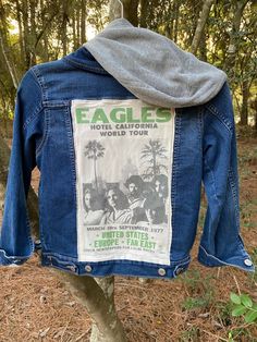 Size: Kids Large (10/12) Due to the upcycled nature of this item it is non-refundable, but it is guaranteed to be one of a kind! Go Your Own Way! Not an official licensed product of The Eagles. Casual Upcycled Denim Outerwear, Casual Cotton Upcycled Outerwear, Casual Denim Jacket With Patches In Recycled Denim, Fall Denim Jacket For Urban Adventures, Demin Jacket, Go Your Own Way, Kids Jackets, Kids Music, Army Jacket