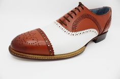 Bespoke Handmade Men Tan / White Leather Oxford Lace up Dress Shoes on Storenvy Quality Leather Boots, Pregnancy Shoes, Custom Design Shoes, Lace Up Dress, Brand Collection, Gaming Clothes, Mens Casual Outfits, White Leather, Small Businesses