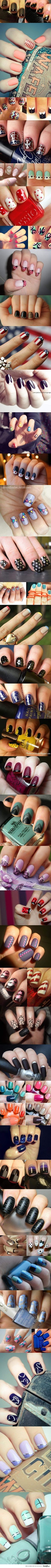 Lots of nail ideas Trendy Nail, Nail Swag, Get Nails, I Love Nails, Manicure Y Pedicure, Makati, Creative Nails, Love Nails