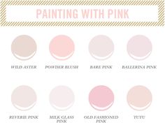 the different shades of pink are shown in this graphic style, and it's not too