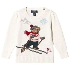 Teddy Sweater, Ralph Lauren Baby Girl, Ski Sweater, Ralph Lauren Kids, Polo Bear, Ralph Lauren Sweater, 로고 디자인, Cool Sweaters, Dream Clothes