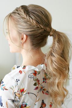 Fishtail Ponytail, Missy Sue, Braids Tutorial, Fishtail Hairstyles, Braid Inspiration, A Ponytail, Peinados Fáciles Para Cabello Corto, Braid Hair, Penteado Cabelo Curto