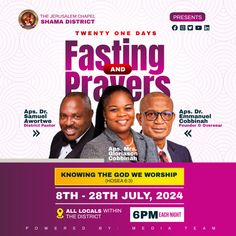 the poster for fasting and prayers