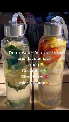 #detoxdrink #clearskin Healthy Water Recipes, Fedtforbrændende Mad, Detox Water For Clear Skin, Healthy Water Drinks, Healthy Water, Healthy Drinks Recipes