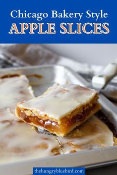 chicago bakery style apple slices on a plate