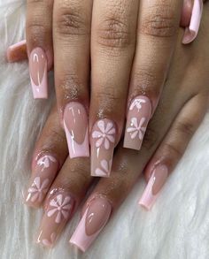 Nails April, Nails Girly, Quartz Nails, April Nails, Spring Acrylic Nails, Ombre Acrylic Nails