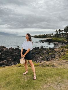 Maui Outfits + Packing List | Natalie Borton Lace Up Sandals Outfit, White Tee Jeans, Black Chucks, Beach Weekend, Lace Sandals