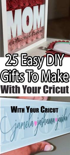 mother's day gifts to make with your cricut or any cricut