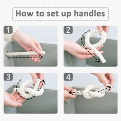 instructions to tie a rope around a sink