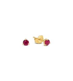 Ruby Martini Stud Earrings - 14K  - Olive & Chain Fine Jewelry Martini, Formal Event, Ruby, Yellow Gold, Stud Earrings, Yellow, Gold