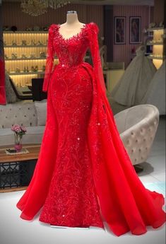 Red Gowns Elegant, Red Reception Dress, Red Mermaid Wedding Dress, Red Princess Gown, Red Engagement Dress, Bal Dresses, Red Wedding Dress Mermaid, Red Lace Dresses, Red Lace Wedding Dress