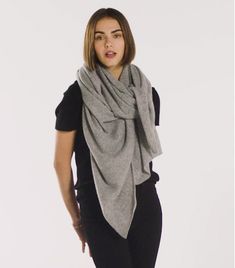 Six Ways To Style the Cashmere Travel Wrap | Blog | White + Warren Ireland Scotland, Scarf Knots, Travel Scarf